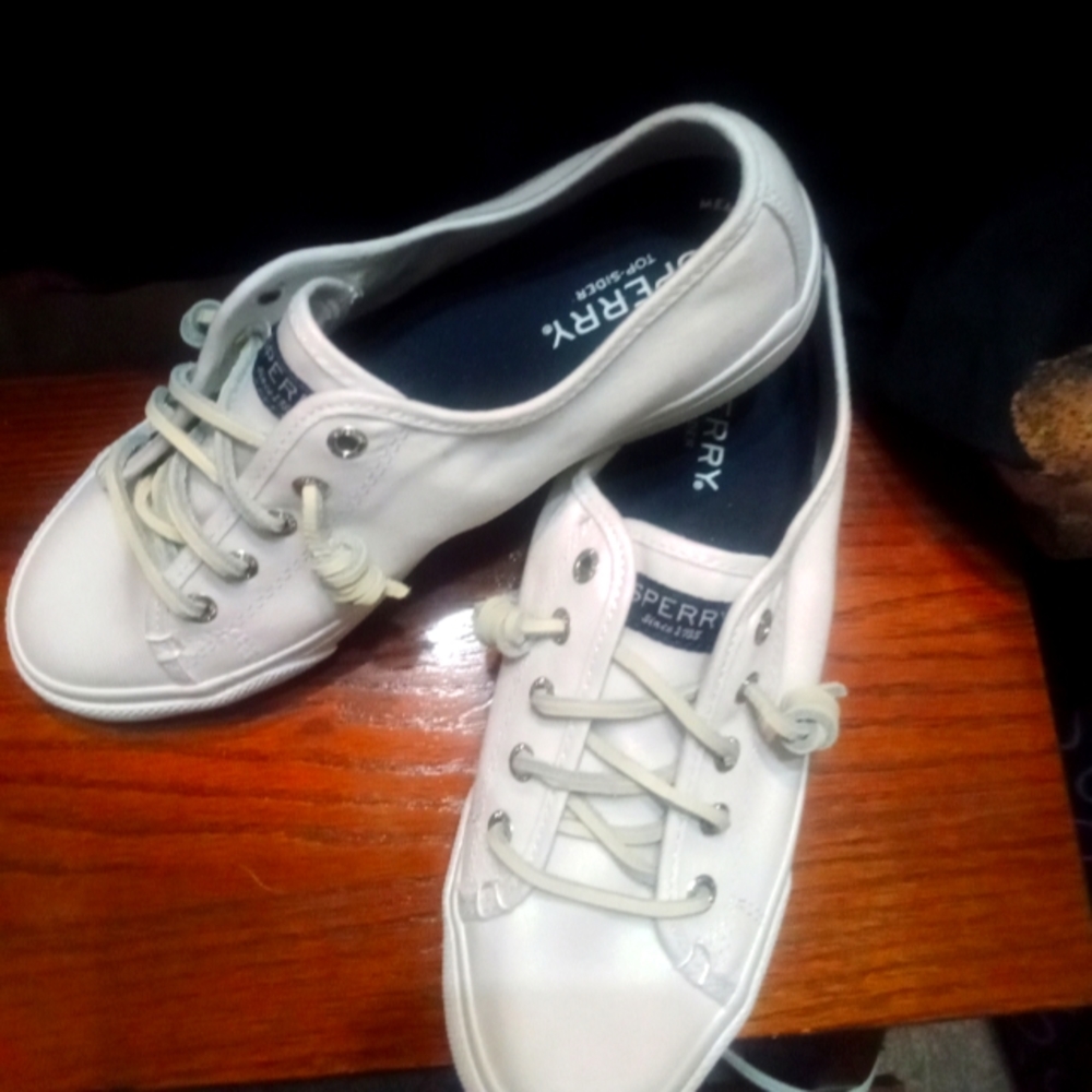New never worn 6.5 Sperry canvas sneakers